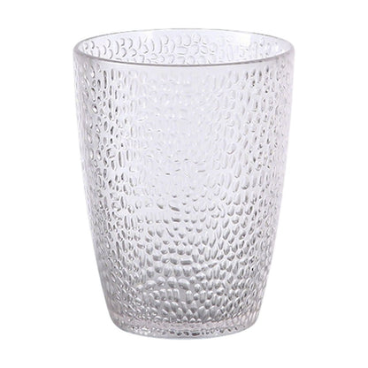 6 Pcs Drinking Tumblers Set of 12 oz, Drinking Glasses,BPA-Free,Stackable Water Cups,Clear Cups for Juice,(Brown)